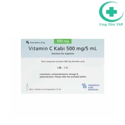 Vitamin C Kabi 500mg/5ml - Thuốc điều trị trường hợp bệnh do thiếu hụt vitamin C